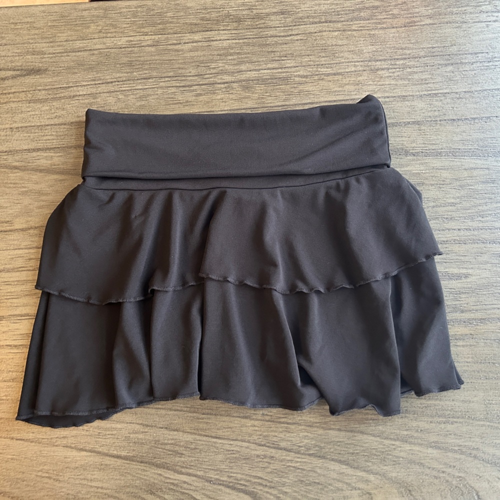 90’s Y2K black Layered mini Skirt
